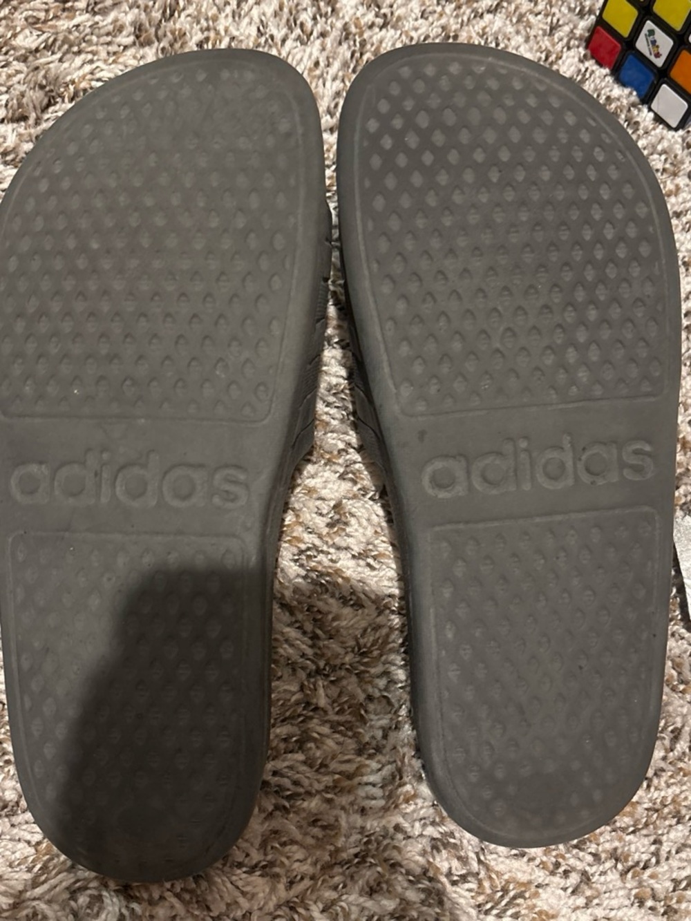 adidas women’s Gray Slide Sandals - Classic Slip-On Comfort